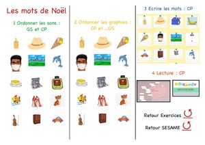 Mots De Noel EXERCICES