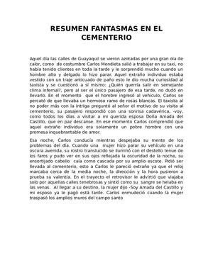 Resumen Fantasmas En El Cementerio