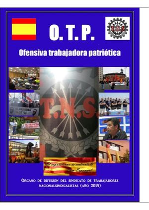 Revista OTP 2015 Ofensiva Trabajadora Patriótica del Sindicato TNS