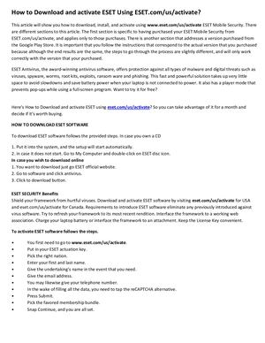 How To Download And Activate Eset Using Eset Converted