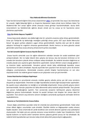 Ydus Hakkinda Bilinmesi Gerekenler