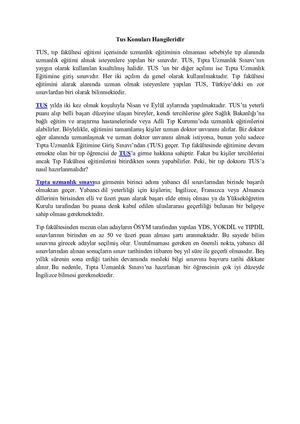 Tus Konulari Hangileridir