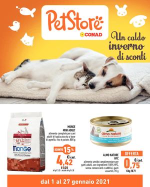 Volantino Conad Superstore NORD PETSTORE Nord Ovest 01 Gennaio 27 Gennaio