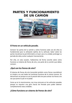 Partes Y Funcionamiento De Un Camión