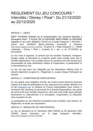 Réglement Insta Ic : Disney : Pixar Soul