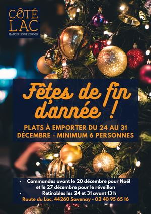 Menus Des Fêtes De Fin D'année - Côté Lac