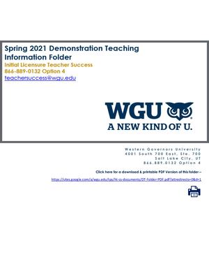 Online Host Teacher Folder-Demonstration Teaching