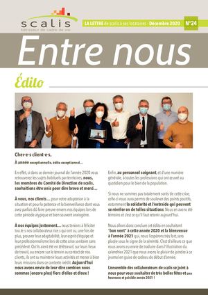 Journal locataire scalis "Entre Nous" N°24 - décembre 2020
