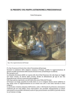 Il Presepe Una Mappa Astronomica Precessionale