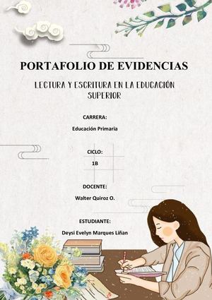 Portafolio Lectura y Escritura en la Educación Superior