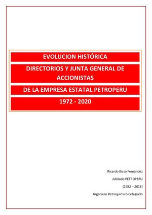 Directorios De Petroperu 1972 2020