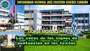 Las voces de los signos de puntuación en los textos. JORGE MORENO JARA