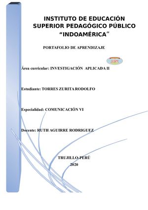 Portafolio De Investigación Aplicada