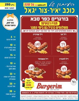 עיתון כוכב יאיר צור יגאל גליון 293