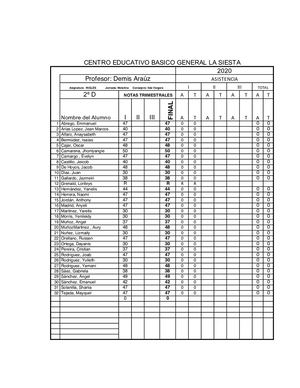 2 D NOTAS TRIMESTRALES .
