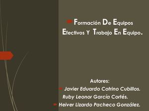 Formacion Equipos Tecnica Direccion De Equipos