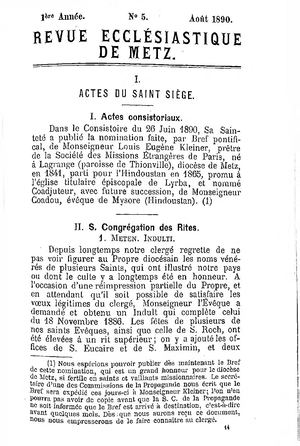 Revue Ecclésiastique de Metz 1890-08