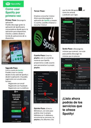 Manual Como Usar Spotify Por Primera Vez