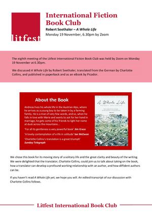 LIBFC November 2020 - A Whole Life