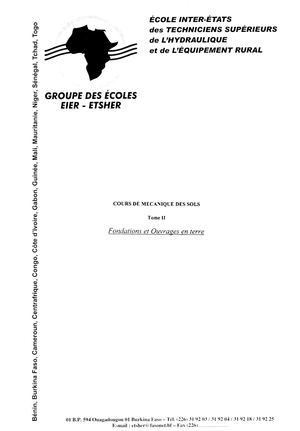 Cours De Mécanique Des Sols Tome2 Av 99