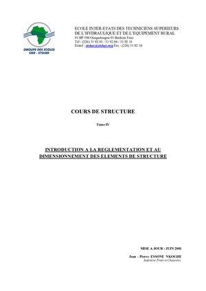Poly ETSHER Intro à La Règlementation&Predimensionnement Des