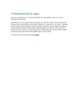 10 Beneficios Del Té Negro