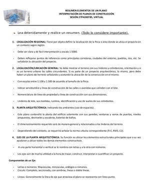 Resumen Elementos De Un Plano