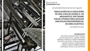 SIMULACIÓN DE LA DEFLEXIÓN DE UNA VIGA DE ACERO A-36 MEDIANTE EL SOFTWARE VISUAL STUDIO PARA APLICAR UNA ECUACIÓN DIFERENCIAL DE LÍNEA ELÁSTICA
