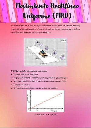 Movimiento Rectilíneo Uniforme
