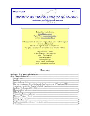 Revista Temas Nicaraguenses01mayo2008