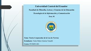 Teoría Corpuscular De La Luz De Newton