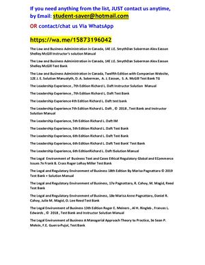 JUST List  Test Bank And Solution Manual 2021 2022 ( Student Saver Team )0901