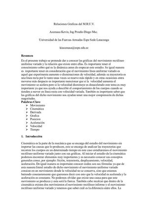 Relaciones Graficas Mruv