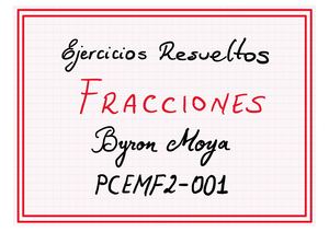 Ejercicios Resueltos De Fracciones