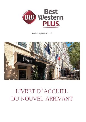 Livret Accueil Best Western Joliette