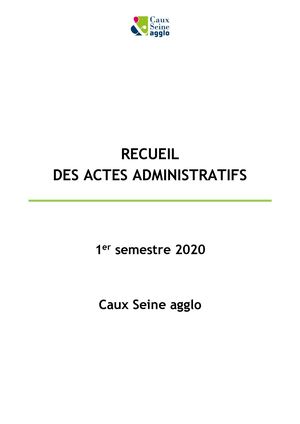 2020 – 1er Semestre – Décisions du Président