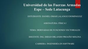 Presentación Derivadas De Funciones Vectoriales