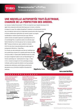 Toro - Greensmaster® eTriFlex. Tondeuses de greens autoportées.