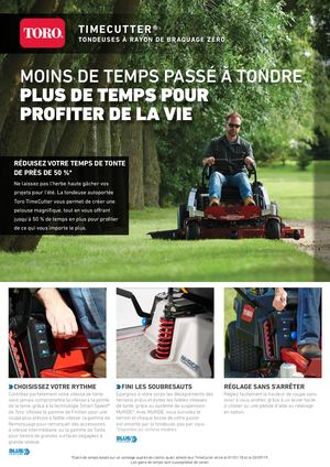 Toro - TIMECUTTER®. TONDEUSES À RAYON DE BRAQUAGE ZÉRO.