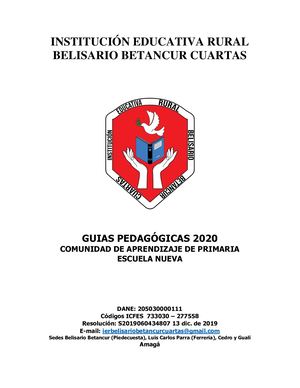Guias Escuela Nueva 2020