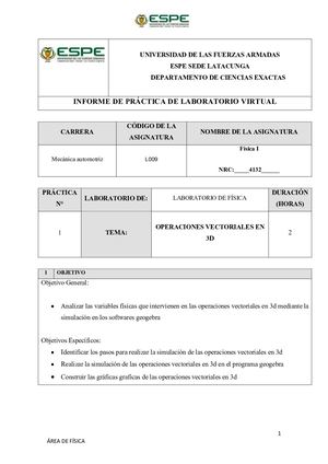 Informe De Práctica De Laboratorio 1 Virtual Victor Zambrano