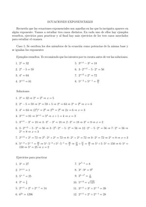 Exponenciales Y Logaritmos
