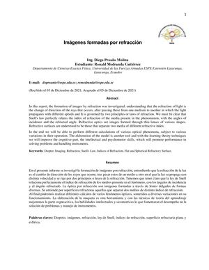 Informe Del Proyecto-Imágenes formadas por refracción