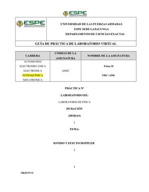 Informe Sonido Y Efecto Doppler