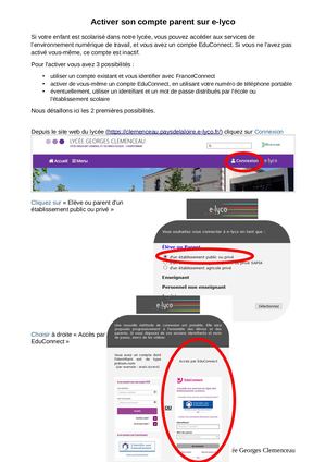 Tuto Creation Compte Parent Educonnect