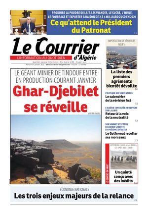 Le Courrier d'Algérie du mercredi 6 janvier 2021