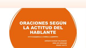 Oraciones Según La Actitud Del Hablante