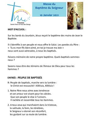 10 01 2021 Messe Bapteme Du Seigneur