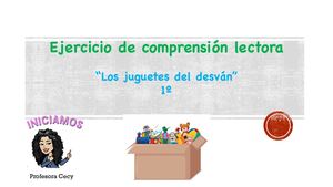 Comprensión Lectora 1ºlos Juguetes Del Desván 18 22 Ene