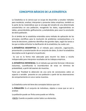 Conceptos Basicos De La Estadistica